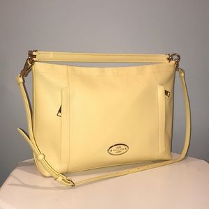 Coach Sweden Yellow Pebble Leather Scout Hobo Bag